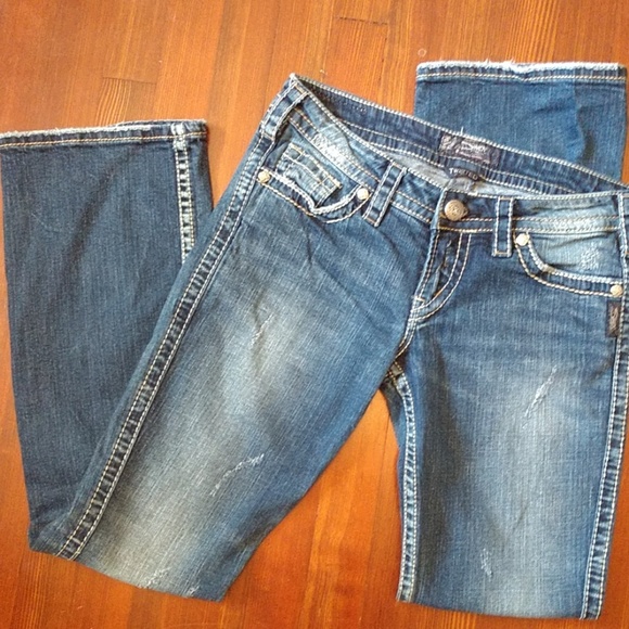 silver twisted jeans